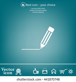 pencil icon , vector illustration