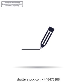 pencil icon , vector illustration