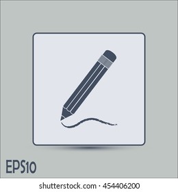 pencil icon , vector illustration