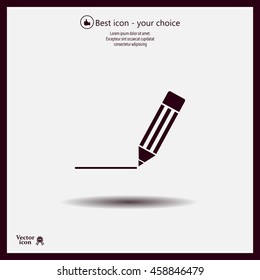 pencil icon , vector illustration