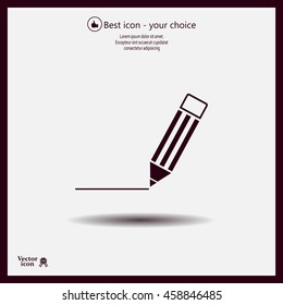 pencil icon , vector illustration