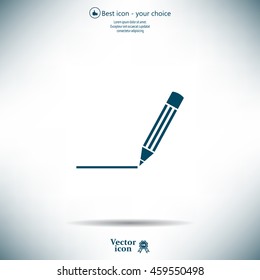 pencil icon , vector illustration
