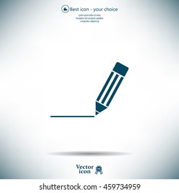 pencil icon , vector illustration