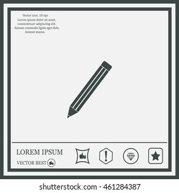 pencil icon , vector illustration
