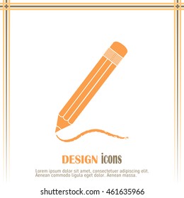 pencil icon , vector illustration