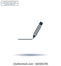 pencil icon , vector illustration