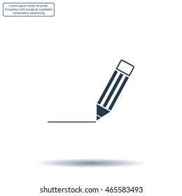 pencil icon , vector illustration