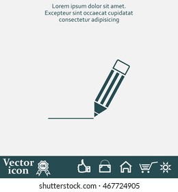 pencil icon , vector illustration
