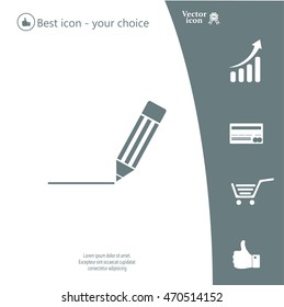 pencil icon , vector illustration
