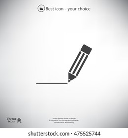 pencil icon , vector illustration