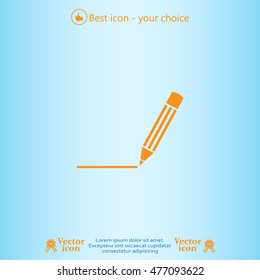 pencil icon , vector illustration