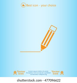 pencil icon , vector illustration