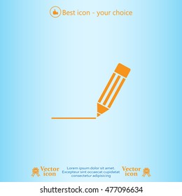 pencil icon , vector illustration