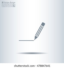 pencil icon , vector illustration