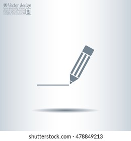 pencil icon , vector illustration