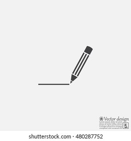 pencil icon , vector illustration