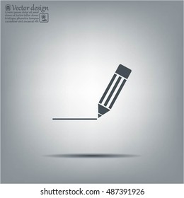 pencil icon , vector illustration