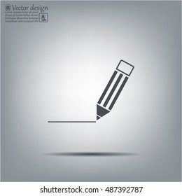 pencil icon , vector illustration