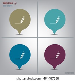 pencil icon , vector illustration