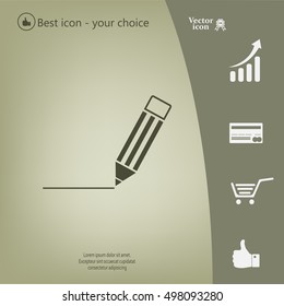pencil icon , vector illustration