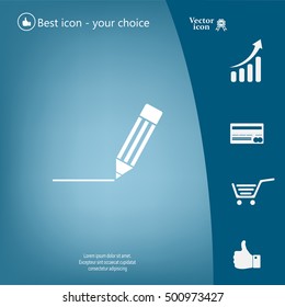 pencil icon , vector illustration