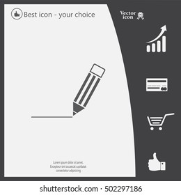 pencil icon , vector illustration