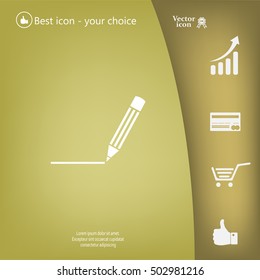 pencil icon , vector illustration