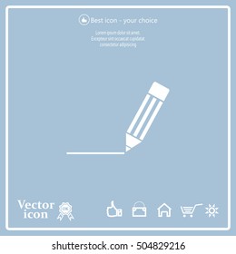 pencil icon , vector illustration