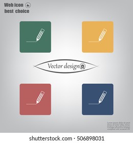 pencil icon , vector illustration