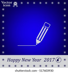 pencil icon , vector illustration
