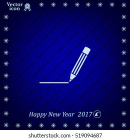 pencil icon , vector illustration