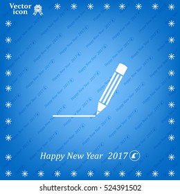 pencil icon , vector illustration