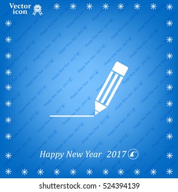 pencil icon , vector illustration