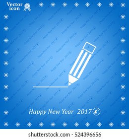 pencil icon , vector illustration
