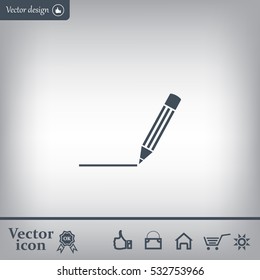 pencil icon, vector illustration