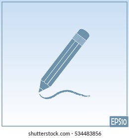 pencil icon , vector illustration