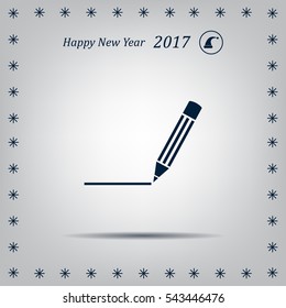 pencil icon , vector illustration