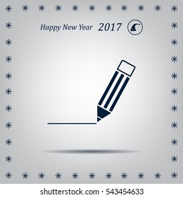 pencil icon , vector illustration