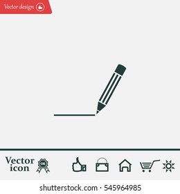 pencil icon , vector illustration