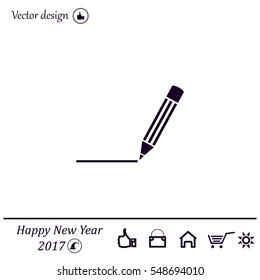 pencil icon , vector illustration