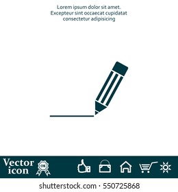 pencil icon , vector illustration