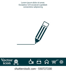 pencil icon , vector illustration