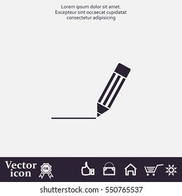 pencil icon , vector illustration