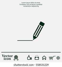 pencil icon , vector illustration
