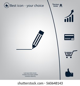 pencil icon , vector illustration