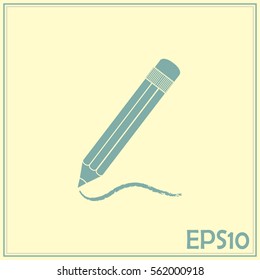 pencil icon , vector illustration