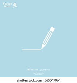 pencil icon , vector illustration