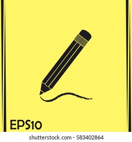 pencil icon , vector illustration