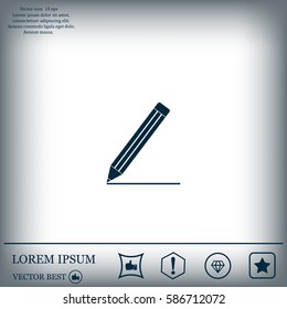 pencil icon , vector illustration