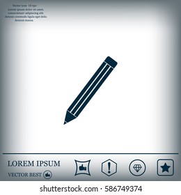 pencil icon , vector illustration